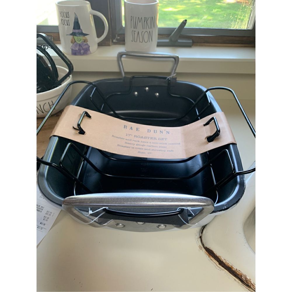Rae Dunn Non-stick Roaster Set 17” Roast - Picture 4 of 4